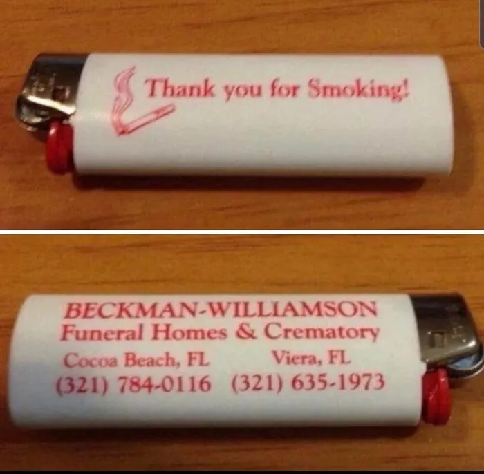 Gracias por fumar - Funeraria & Crematorio Beckman Williamson