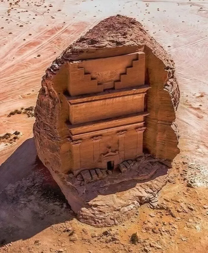 In The Desert Landscape Of Northeastern Saudi Arabia You Will Find Qasr Al-Farid Aka “The Lonely Castle”. Built In The First Century A.d.