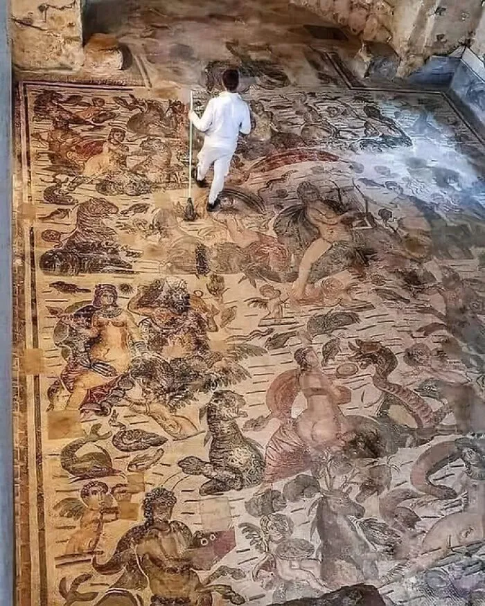 Step Into The Ancient World With This Stunning 4th-Century Ad Roman Mosaic Floor, Discovered At The Villa Romana Del Casale In Sicily, Italy