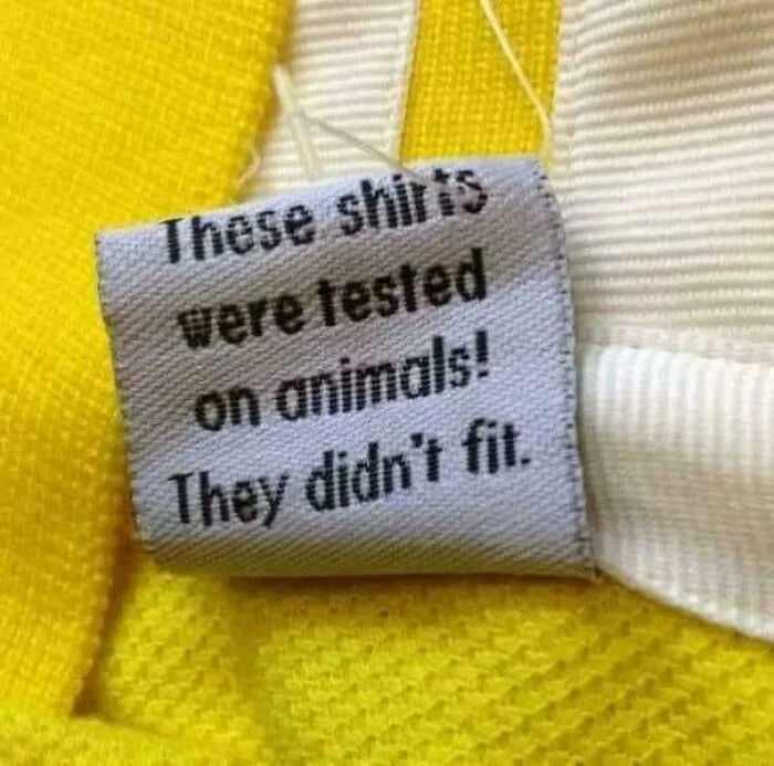 Estas camisetas han sido probadas en animales. No les entraban
