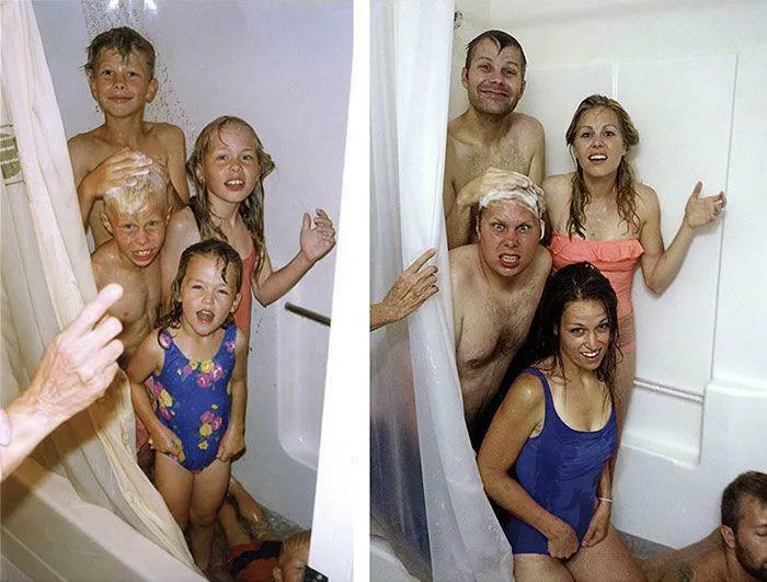 Recreando una foto de la infancia