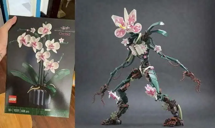 Flores de Lego convertidas en demogorgon