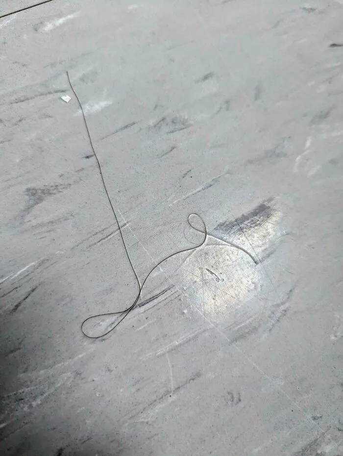 They Refinished The Floors At Work Over One Of My Hairs. I Didn't Realize Until I Tried To Pick It Up