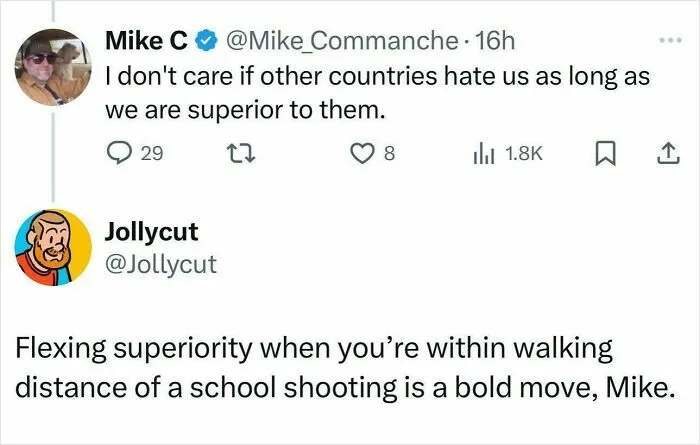 Mike Has No Problems Paying Thousands A Year Just To Feel Superior.  I'm Pretty Sure That's A Sign Of Mental Illness