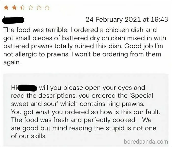You Get What You Ordered