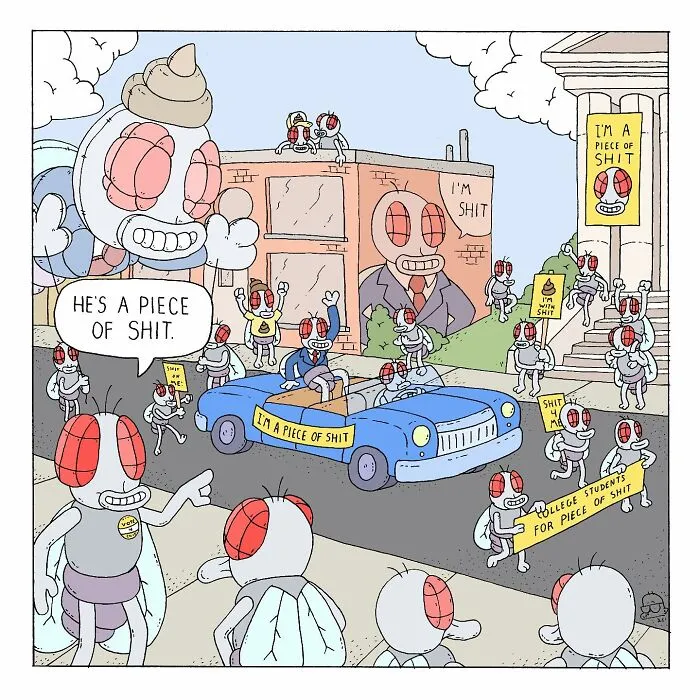 This Artist Makes Hilarious Comics Where Talking Bugs And Existential Dread Collide (35 Pics)