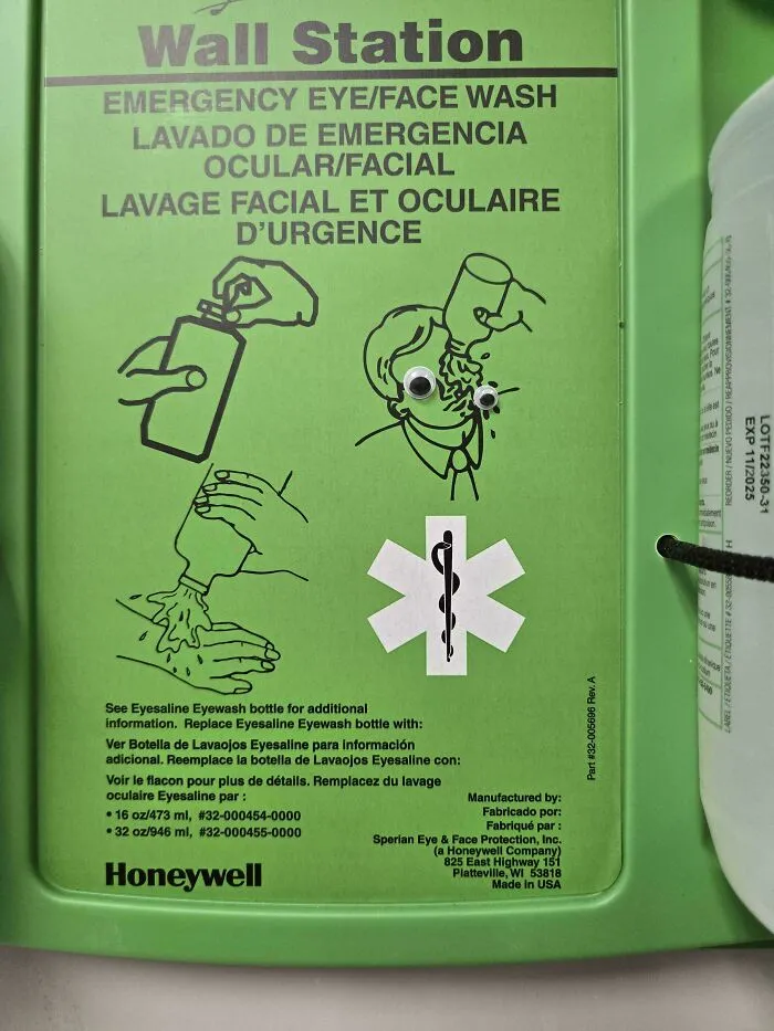 Eye Wash Emergency!