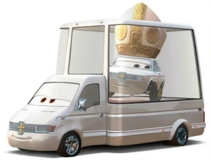 In Cars 2 (2011), Which One Is Called The Popemobile?