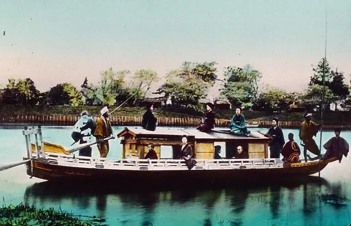 Houseboat, Japan, 1895