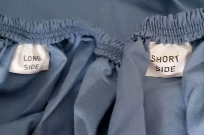 My New Sheets Have Tags Identifying The Long Side And The Short Side