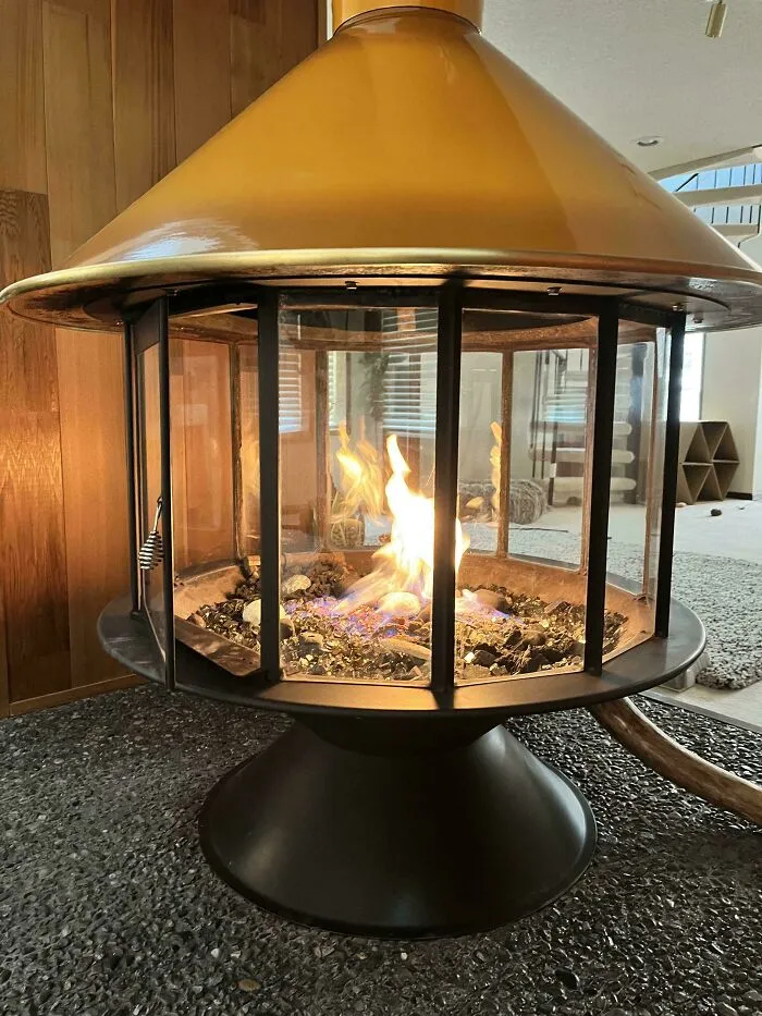 We Bought A Mcm Home That Came With A Fireplace Surprise, It’s Actually A Spin-A-Fire!