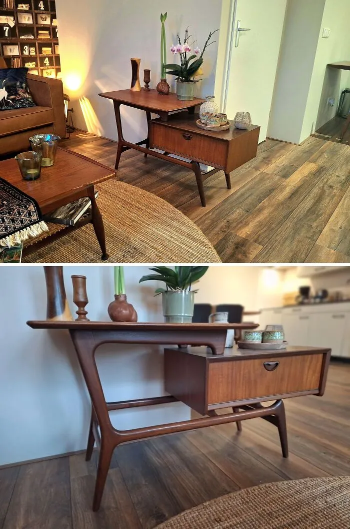 My Mid Century ('60-'63) Hall Table By Dutch Designer Louis Van Teeffelen Made By Wébé