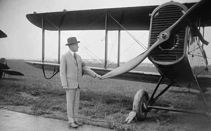 Coolidge Inspecting World Flight Plane At Bowling, Field, Washington, D.c., 1924