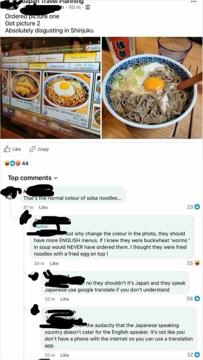 American Tourist Complains Restaurant In Tokyo Gave Her The Menu Item She Ordered. Doubles Down By Blaming The Restaurant For Not Having English Menus