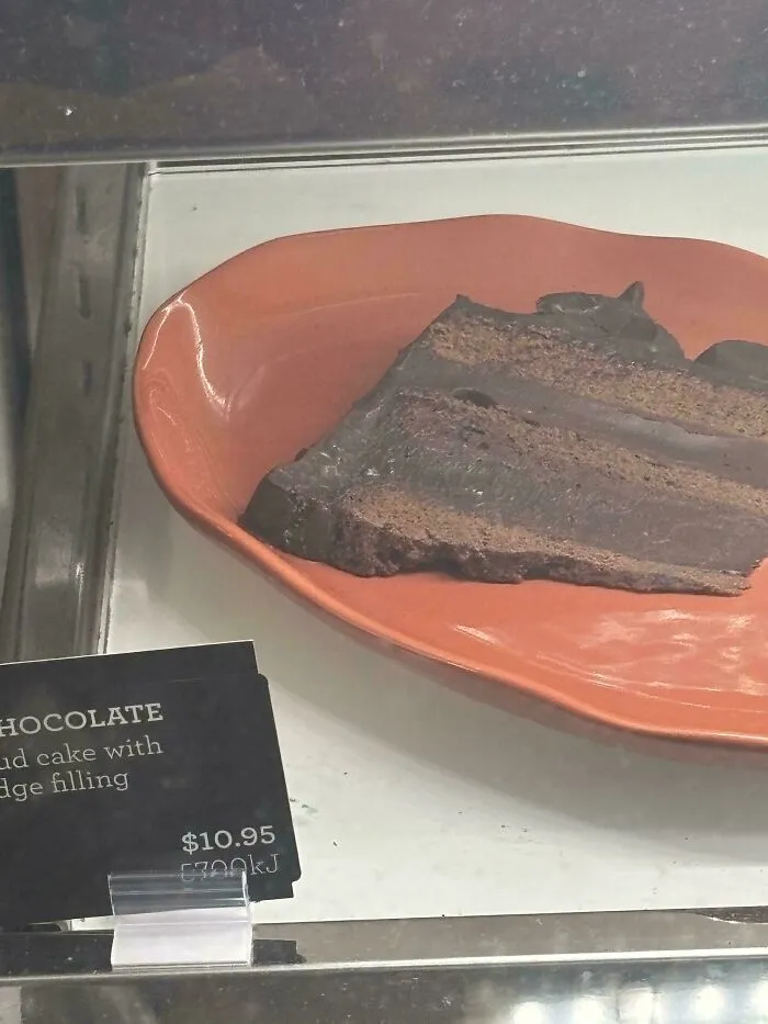 Chocolate Cake At The Local Cafe