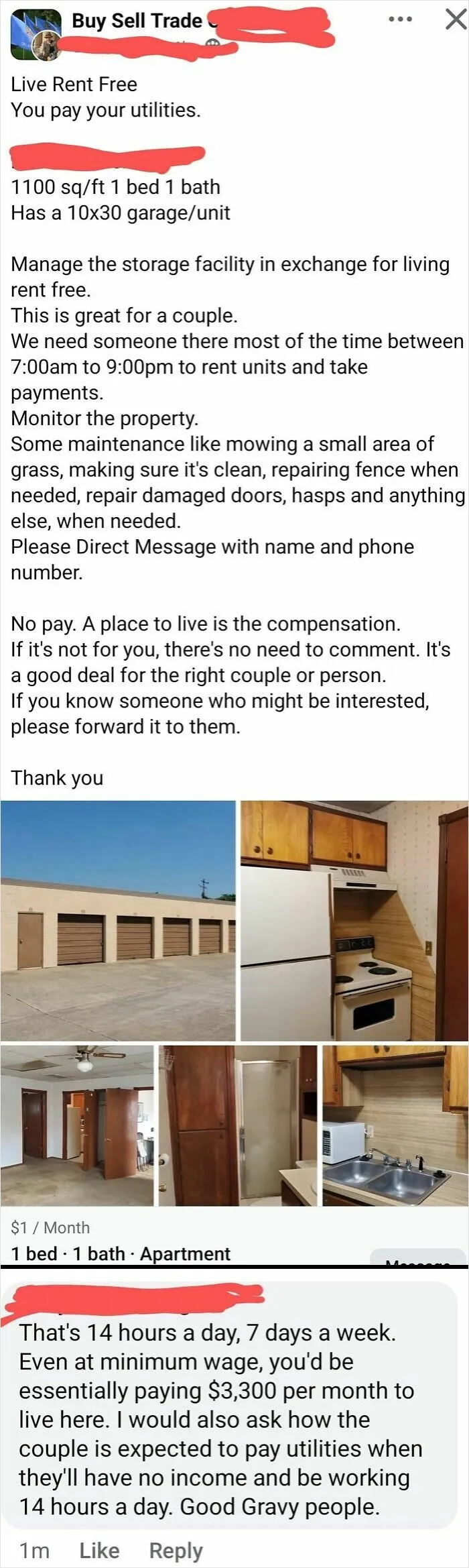 This Is Not In A High Cost Of Living Area. Mine Is The Only Comment So Far And I'm Pretty Sure He's Going To Delete It