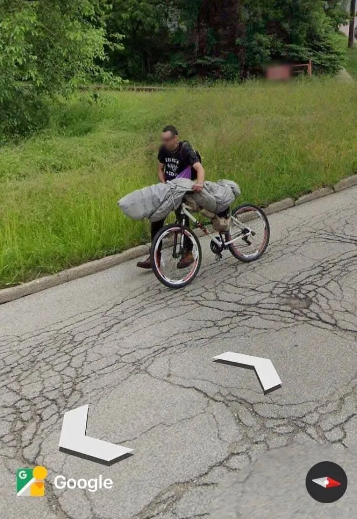 Go To Your Google Earth And Type Kent St. 44305 In Search And Click Street View You’ll See This Guy, Doing Whatever It Is He’s Doing