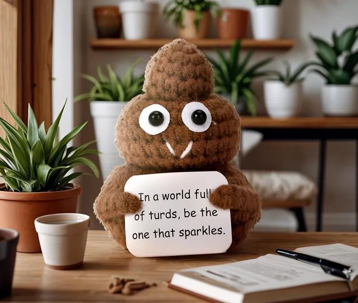 Sometimes You Just Need A Smiling, Handcrafted Turd To Remind You That Everything's Gonna Be Okay, And That's Where <a Style="Display:inline;" Href="Https://Www.amazon.com/I-Beeboo-Gag-Bestfriends-Coworkers-Valentines/Dp/B0d9xqz6vc?dib=eyj2ijoimsj9.jn32ivgbmjeadh7d6g9y0sqiunntxq4_-Uuf835gkqsfsgan6zxvd_riavaitywf1nfoalhooswhsvzvtfbar3bpnps0arsg7kcih9fysdoia3wwhdljgtt4cuuyl5k8p4-5vpsdhuxk3ka3ujyyiggq2mborqanx_dgt0snpsgr5zwnq-Cekxpvjvz0wzk1iwt2kzjmhybtgxy4b3jhhil-Xx6opgrij1cg_sxy5ddfaly_zknnewoxcro4ur18vzvdxeq_bo78alr50l0bbc7z-Xuhuqyirduqg4d7zas.68yuafytxiwdvrgqrqyx7m7rwpndbvetv-Warebrwza&dib_tag=se&keywords=funny%2bproducts&qid=1747560589&sr=8-68&xpid=maiuappeei5tm&th=1&linkcode=ll1&tag=bpdove-20&linkid=9bcbe862dd855af820d83ad9e9afdf8a&language=en_us&ref_=as_li_ss_tl" Target="_blank"><span Style="Font: Inherit; Color: #d74b1f;"> Crochet Positive Poop </Span> Comes In