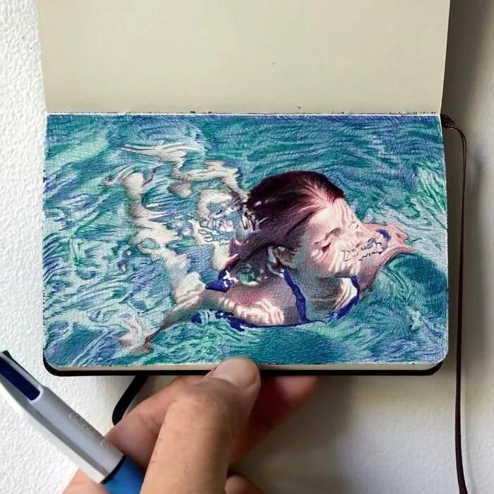 30 Sketchbook Drawings By Nicolas V. Sanchez That Show The Power Of Ballpoint Pen Art