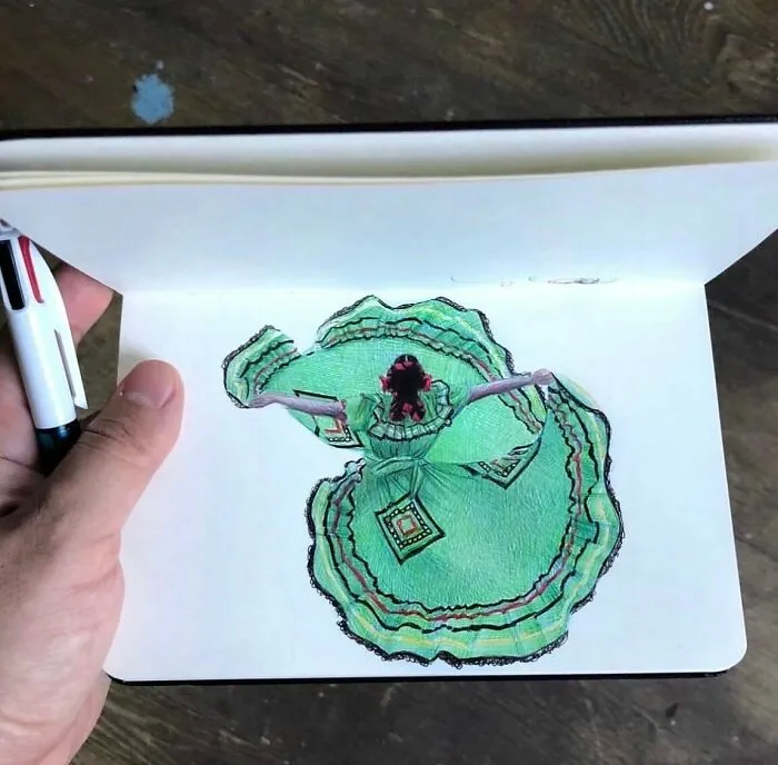 30 Sketchbook Drawings By Nicolas V. Sanchez That Show The Power Of Ballpoint Pen Art