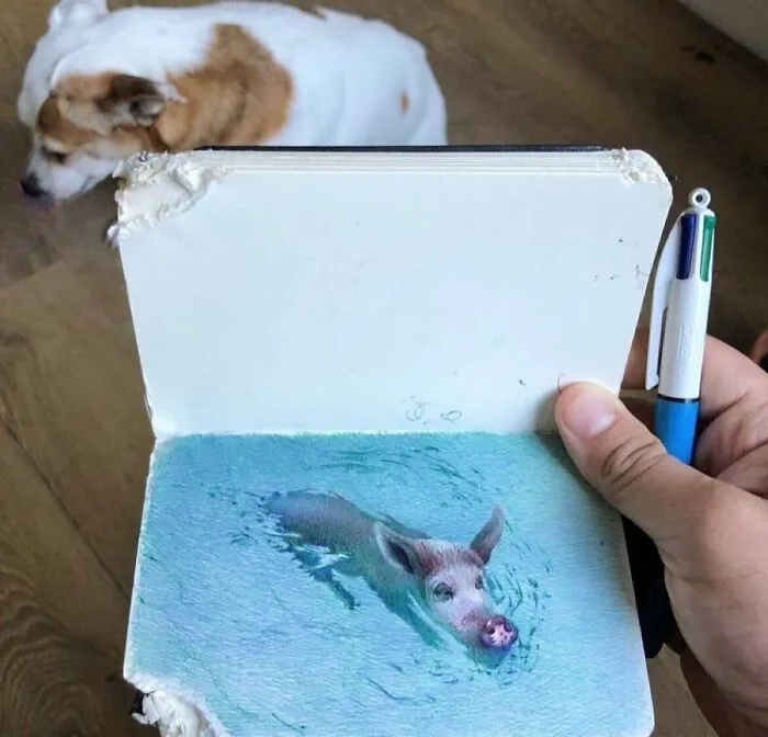 30 Sketchbook Drawings By Nicolas V. Sanchez That Show The Power Of Ballpoint Pen Art