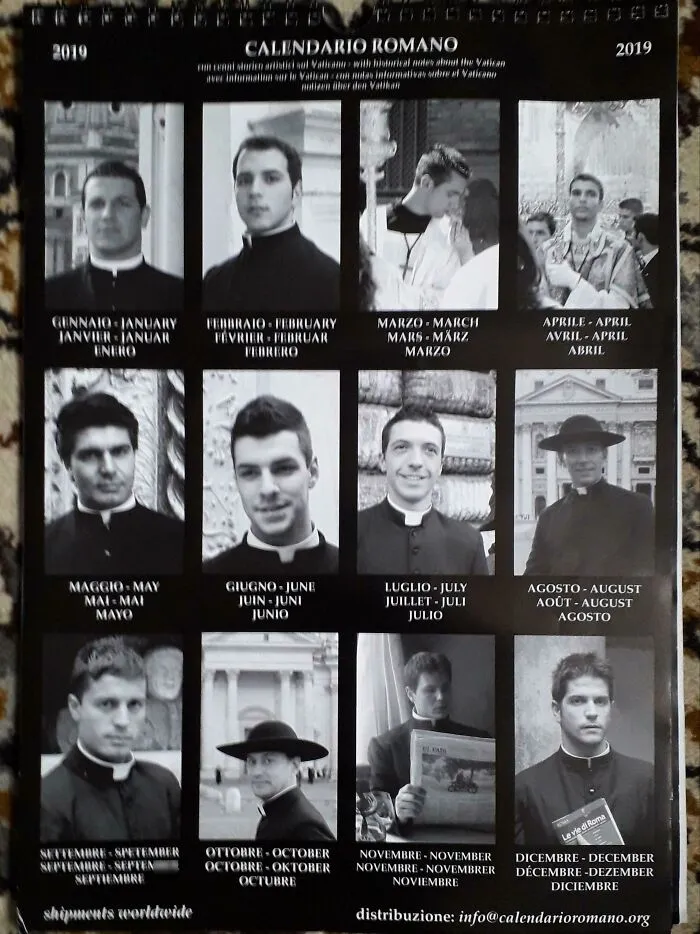 Helping Friend's Mum Clear Out Her House, Found Her Sexy Vatican Calendar (She's 94)
