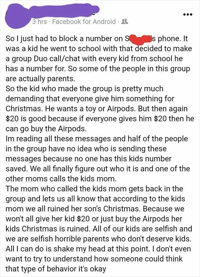 Strangers Wont Give My Kid AirPods Or Money! Thanks For Ruining His Christmas