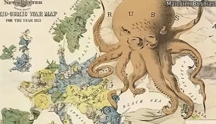A British Propaganda Poster Against Russia From The 1800's