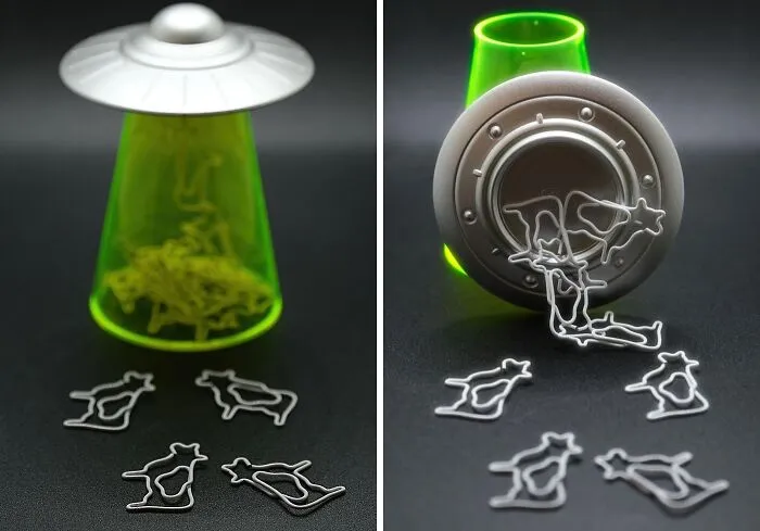 Your Desk Clutter Is About To Meet Its Extraterrestrial Match Because This <a Style="Display:inline;" Href="Https://Www.amazon.com/Fred-Friends-Filing-Saucer-Assorted/Dp/B086fpkmcf?ie=utf8&linkcode=ll1&tag=bpstingray-20&linkid=55ee16ccb9f11f2ab7ccd2b9b521dc89&language=en_us&ref_=as_li_ss_tl" Target="_blank"><span Style="Font: Inherit; Color: #d74b1f;"> Flying Saucer Paperclip Holder </Span> Beams Up Stray Paperclips With Uncanny Efficiency