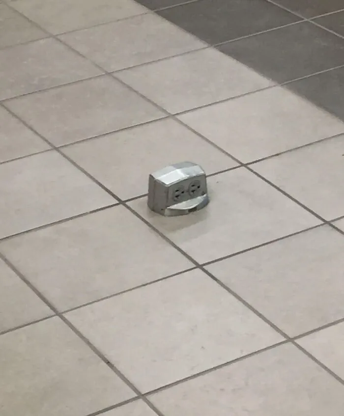 This Random Power Outlet Sticking Out Of The Floor (Which I Tripped On 3 Times Now)