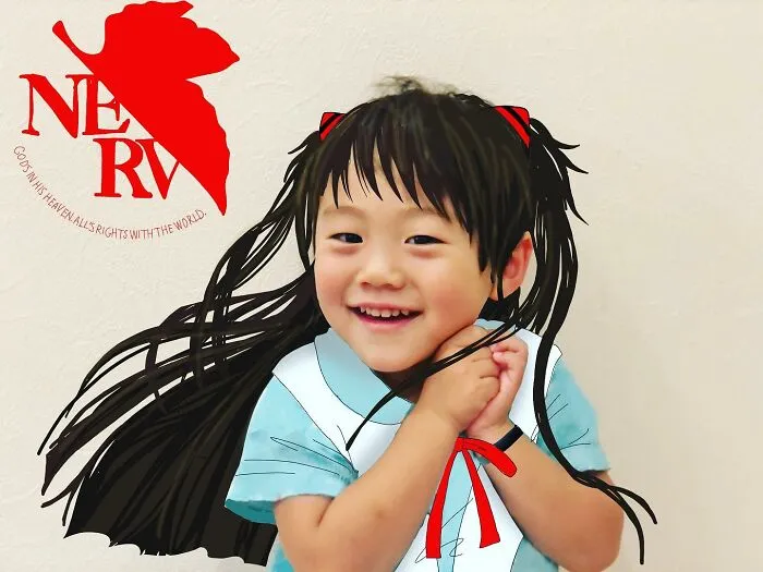 This Father Turns His Kids Into Anime Or Movie Characters By Drawing On Their Photos (17 New Pics)
