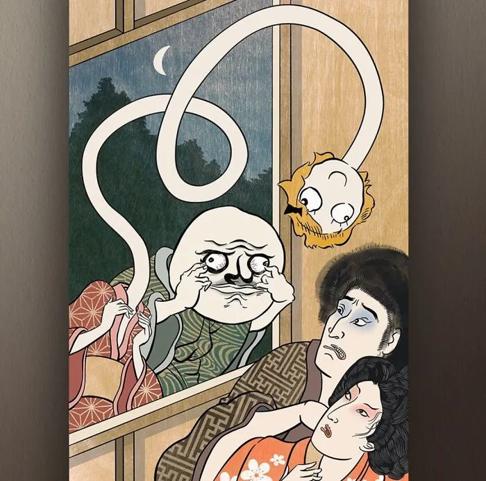 "Megusta And Derpy Girl" In Ukiyo-E Style