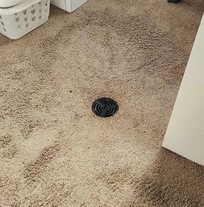 Carpet Around The Drain Is Crazy