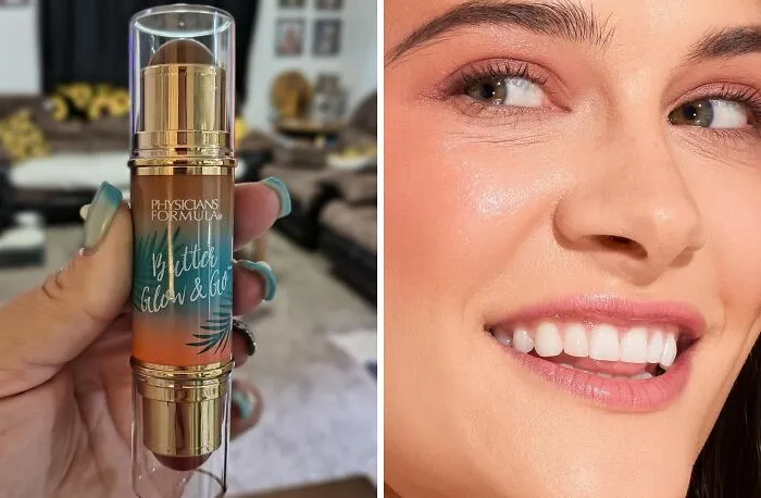 Achieving That Effortless 'I Woke Up Glowing Like This' Summer Sheen Is Now As Easy As Swiping On This Buttery, Multi-Tasking <a Style="Display:inline;" Href="Https://Www.amazon.com/Physicians-Formula-Ultra-Creamy-Cruelty-Free-Sunkissed/Dp/B0dplsqj3b?ie=utf8&th=1&linkcode=ll1&tag=bpturtle-20&linkid=bc5f94d975e6df4a7bd7aef5dec8429b&language=en_us&ref_=as_li_ss_tl" Target="_blank"><span Style="Font: Inherit; Color: #d74b1f;"> Physicians Formula Butter Glow & Go Multiuse Stick </Span>