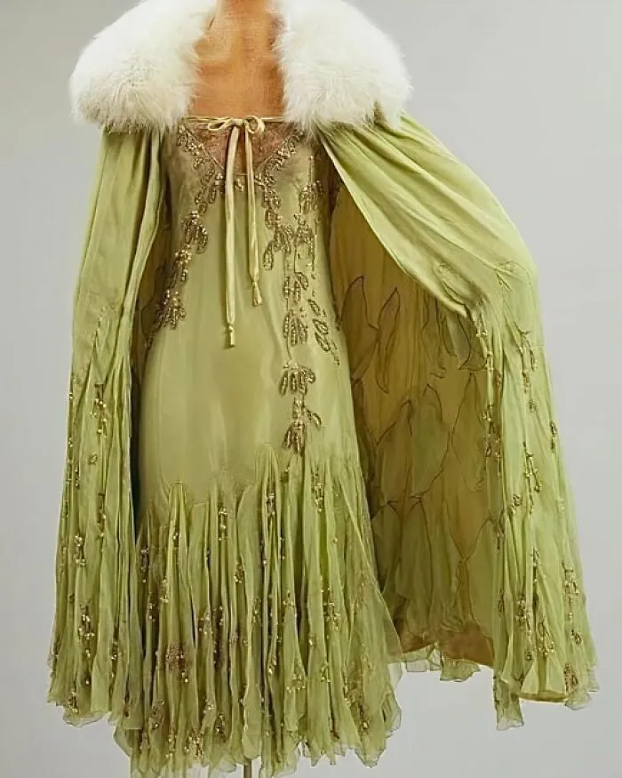 1927 Dress, Slip And Cape Which Belonged To Marjorie Merriweather Post