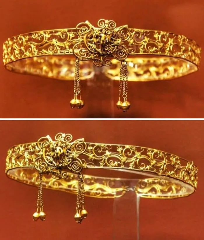 Ancient Greek Gold Tiara (Diadem), 325-330 Bc , Demetrias/Thessaly Stathatos Collection Gallery, National Archaeological Museum, Athens Photo: Gsry Todd