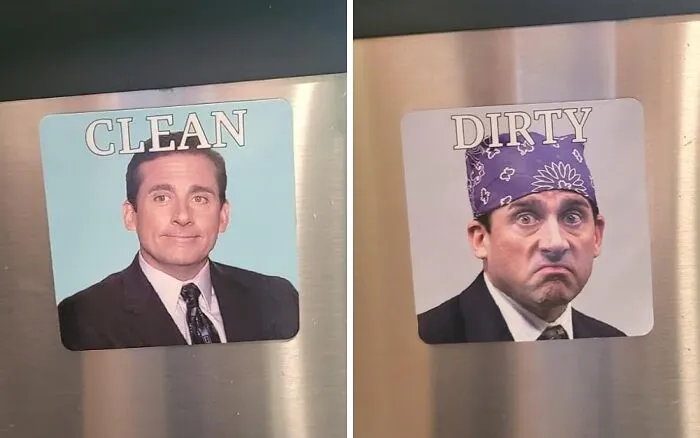 Your Kitchen Arguments About Whether The Dishwasher Is Clean Or Dirty Are Officially Over, All Thanks To The <a Style="Display:inline;" Href="Https://Www.amazon.com/Dishwasher-Indicator-Washing-Refrigerator-Magnetic/Dp/B08qty462p?ie=utf8&linkcode=ll1&tag=bpyak-20&linkid=7d295094792ddd4e1aa01c6ceefb4484&language=en_us&ref_=as_li_ss_tl" Target="_blank"><span Style="Font: Inherit; Color: #d74b1f;"> Michael Scott Clean/Dirty Dishwasher Indicator</Span> Which Has More Authority Than A Stapler In Jell-O