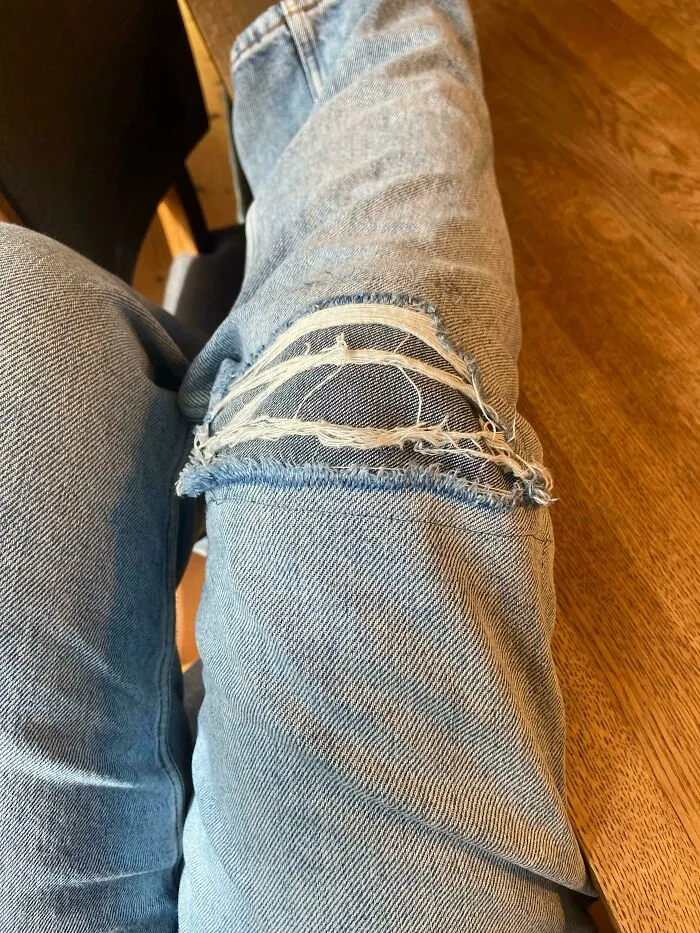Bought Ripped Jeans For Summer, Mom Sewed The Holes