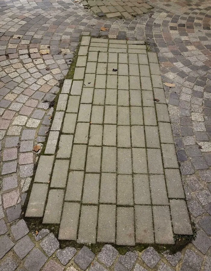 The Way The Utility Company Restored The Pavement After Breaking It Open