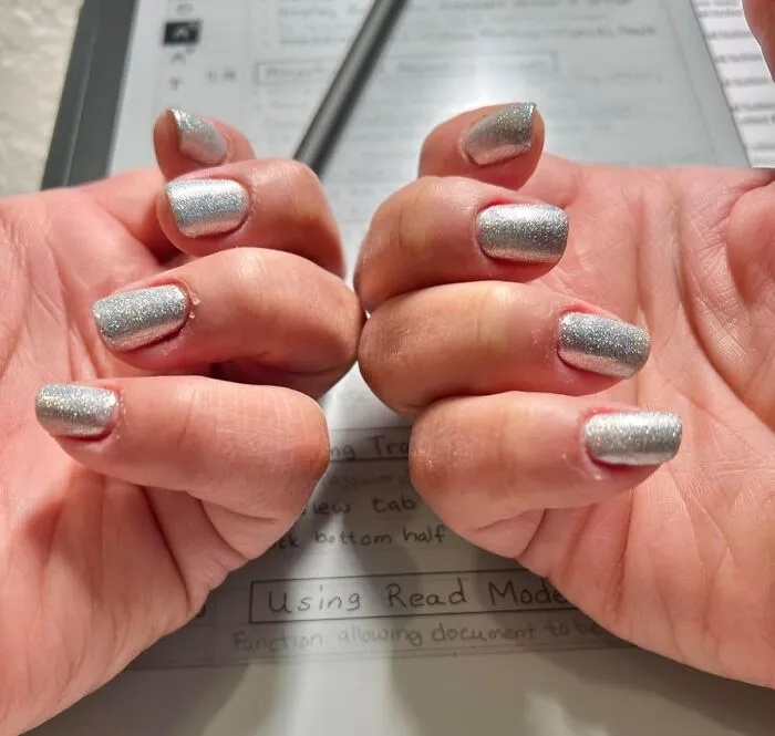 Your Nails Are About To Enter A Whole New Dimension Of Fabulousness, Looking Like Tiny Captured Galaxies With Every Flick Of Your Wrist, Thanks To This Mesmerizing <a Style="Display:inline;" Href="Https://Www.amazon.com/Ilnp-Birthday-Suit-Holographic-Resistant/Dp/B071fxf8cp?ie=utf8&linkcode=ll1&tag=bplion-20&linkid=ce53d586e5f5edbfcd26eaf0c5a7b6f1&language=en_us&ref_=as_li_ss_tl" Target="_blank"><span Style="Font: Inherit; Color: #d74b1f;"> Holographic Nail Polish </Span>