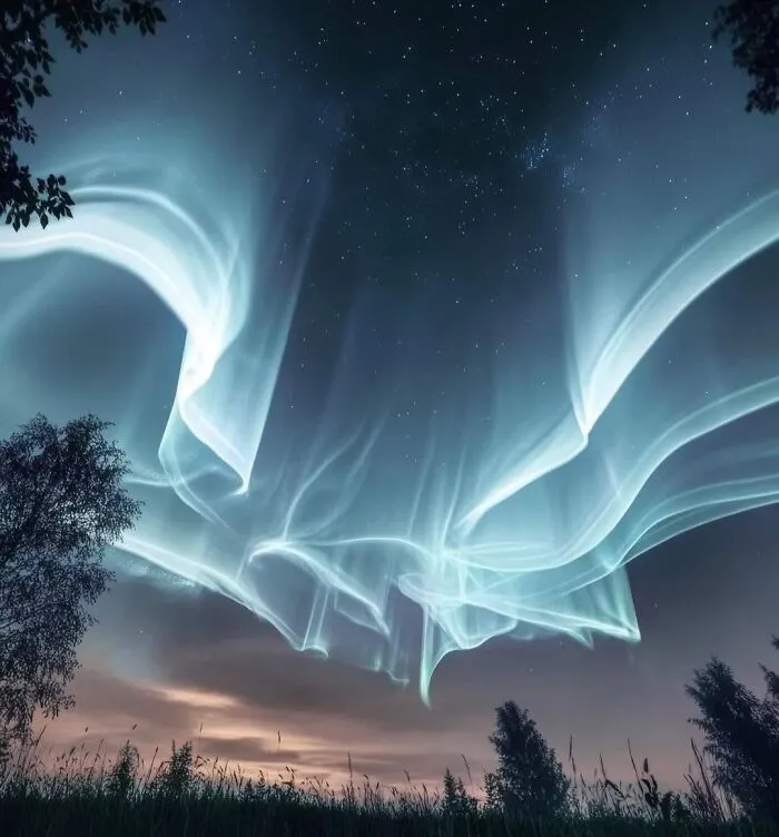 Extremely Rare "White Auroras" Spotted Over Finland Last Night