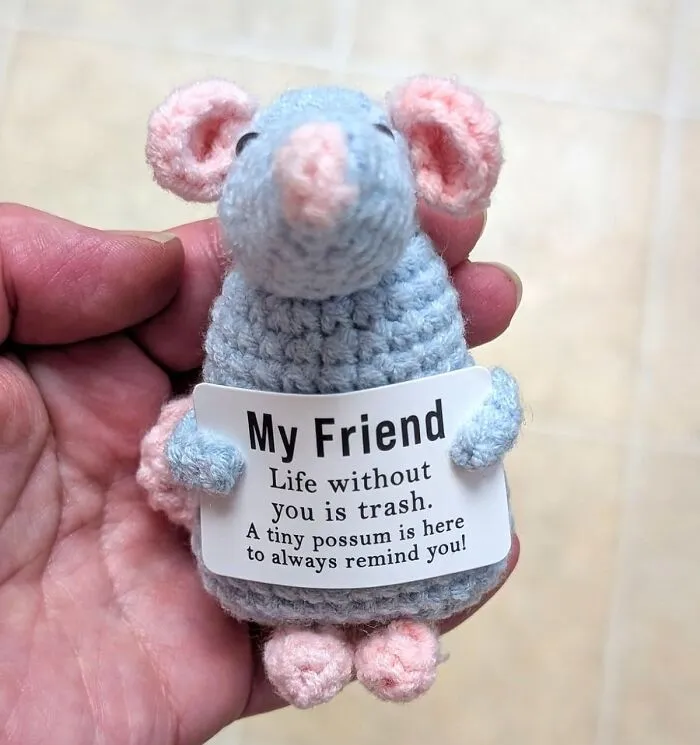 Gift Your Bestie Their New Official Spirit Animal For Navigating Adulting, <a Style="Display:inline;" Href="Https://Www.amazon.com/Lejiajinw-Friendship-Birthday-Possum-Emotional/Dp/B0f53lcl22?ie=utf8&th=1&linkcode=ll1&tag=bpsheep-20&linkid=bb97a1d1ee8e1b6d9d1e68b4af83a318&language=en_us&ref_=as_li_ss_tl" Target="_blank"><span Style="Font: Inherit; Color: #d74b1f;"> This Adorable Crochet Friendship Possum</Span>, Who's Always Down To Play Dead When Things Get Too Real