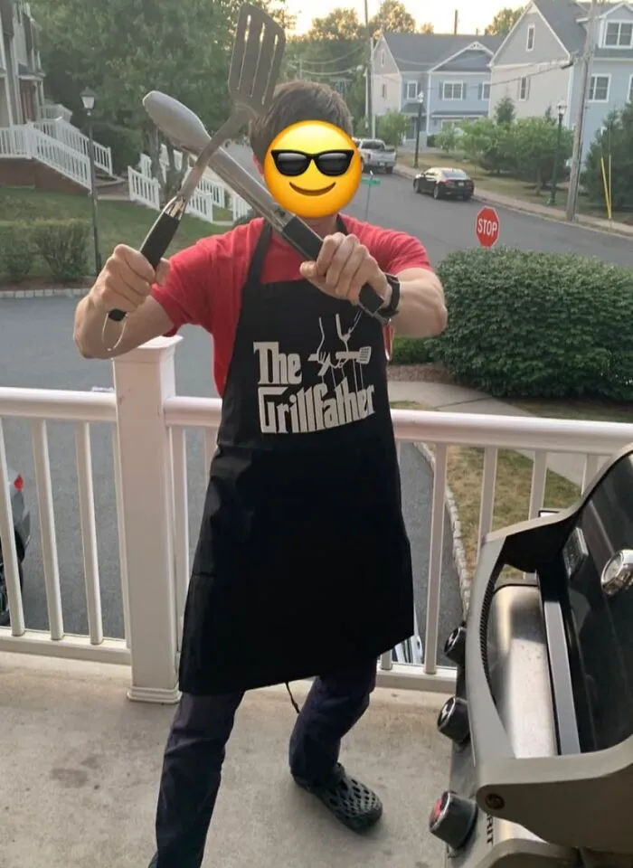 Dad Can Now Fully Embrace His Role As The Don Of The BBQ This Father's Day With <a Style="Display:inline;" Href="Https://Www.amazon.com/Apron-Daddy-Aprons-Men-Grillfather/Dp/B08btv757l?ie=utf8&linkcode=ll1&tag=bpscorpion-20&linkid=d34c195453e1532e84a7462e9ad9e9ab&language=en_us&ref_=as_li_ss_tl" Target="_blank"><span Style="Font: Inherit; Color: #d74b1f;"> "The Grillfather" Apron</Span>, Making Him An Offer Of Perfectly Cooked Steak You Can't Refuse