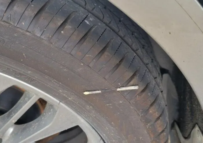 Heading out to lunch, we discovered my wife's car picked up a Memorial Day piercing." - <span Style="Font:inherit;color:#808080"> Zalym</Span>