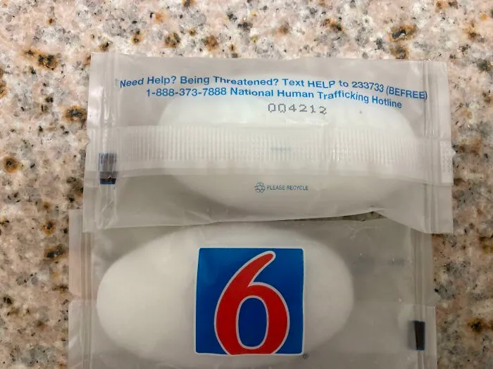 Motel 6 Has Phone Number To Help Line On Their Soaps