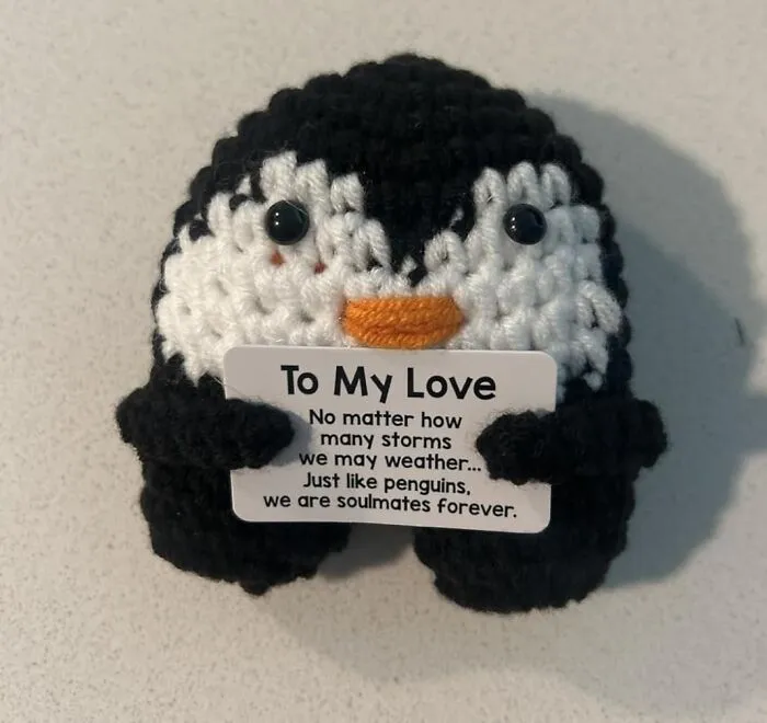 Your Desk Is About To Gain A Tiny, Woolly Therapist Who Only Dispenses Encouragement And Good Vibes, Otherwise Known As This <a Style="Display:inline;" Href="Https://Www.amazon.com/Crycarrot-Inspirational-Coworkers-Emotional-Graduation/Dp/B0dl9kk2zx?ie=utf8&th=1&linkcode=ll1&tag=bpparrot-20&linkid=978215e729170c307a85c36e5376d82d&language=en_us&ref_=as_li_ss_tl" Target="_blank"><span Style="Font: Inherit; Color: #d74b1f;"> Crochet Positive Penguin </Span>