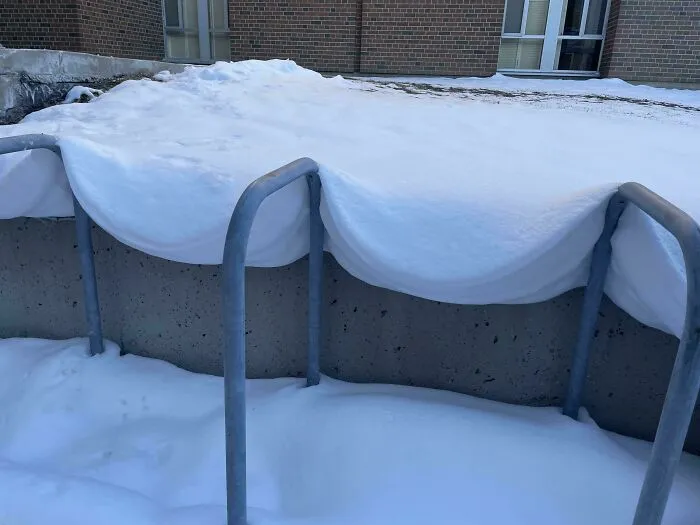 Snow Outside My Dorm Looked Like A Blanket