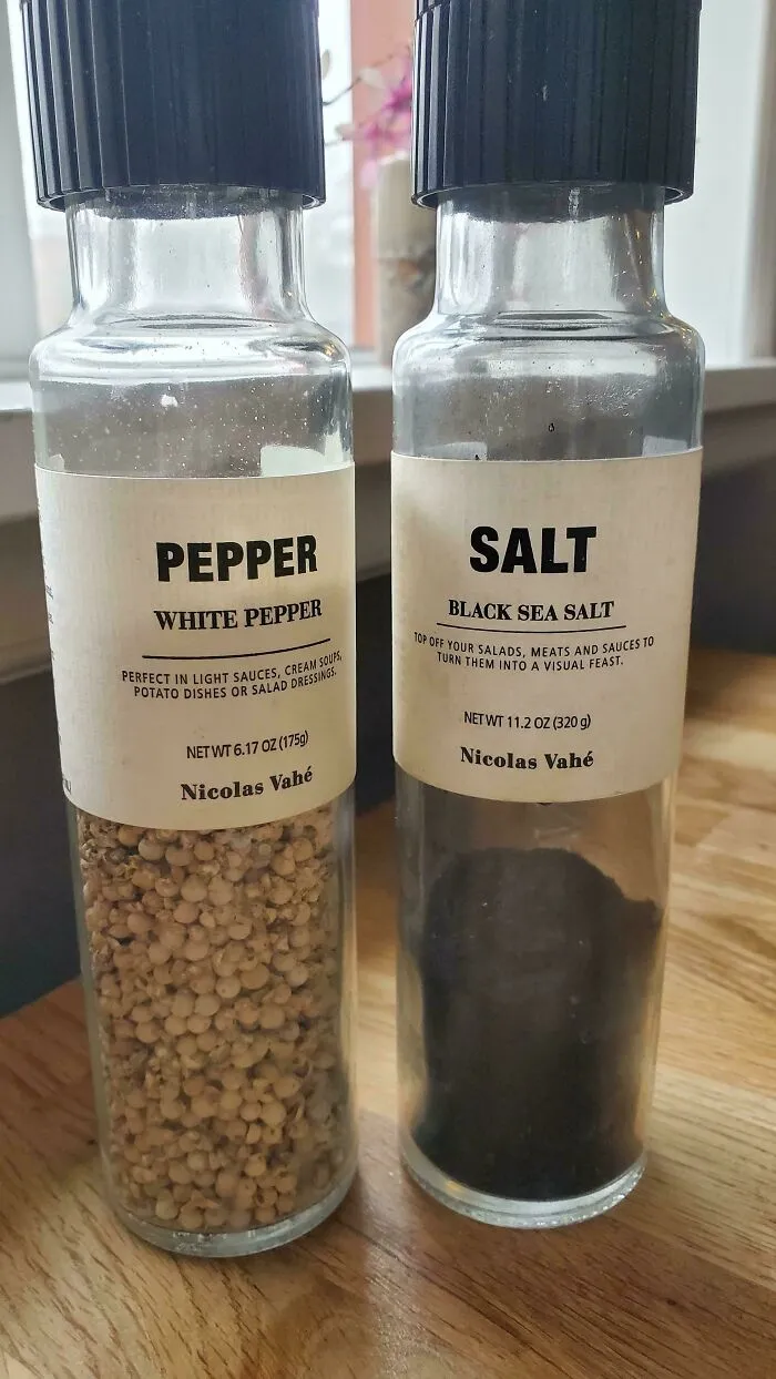 Hotel Breakfast Has White Pepper And Black Salt