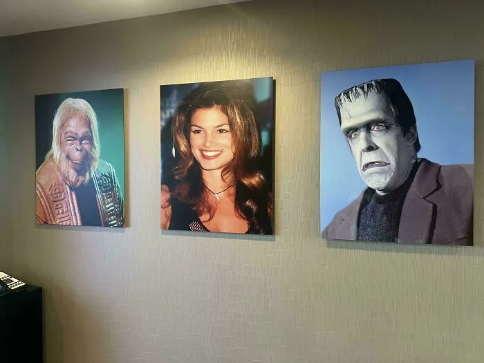 The Assortment Of "Celebrity" Pictures In The Hotel Im Staying At