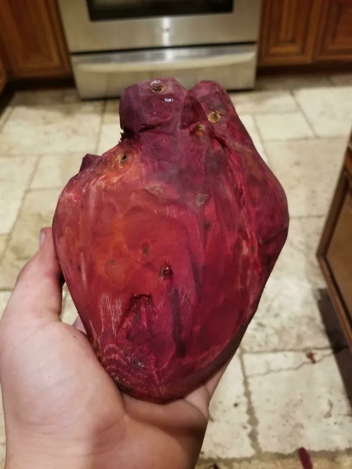 Remolacha que parece un corazón
